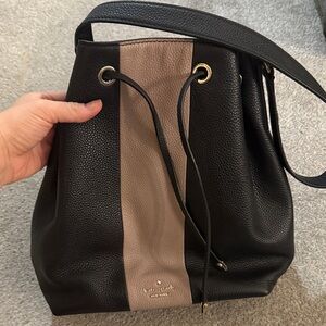 Kate Spade Black and Cream Shoulder Bag